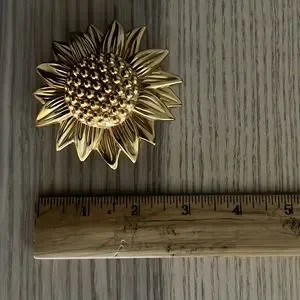 MILOR 94 BELT BUCKLE Golden Sun Metal Sunflowe Medallion Accessories | Milor 94 Belt Buckle Golden Sun Metal Sunflowe  main image 3
